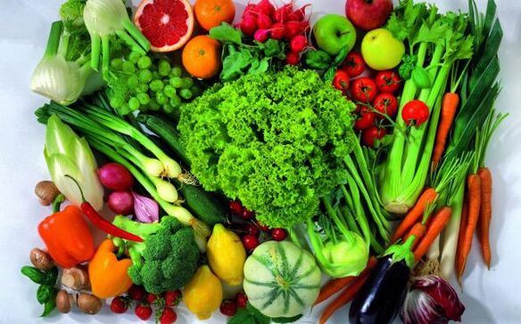 frutak eta barazkiak pisua galtzeko produktuen artean liderrak dira